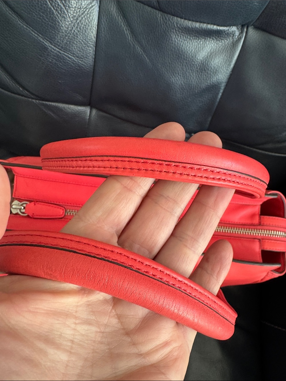 Coach Legacy Perforated Leather Candace Tote & Wallet Set- Rare Watermelon Coral - Picture 9 of 15